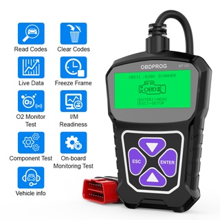 Obdprog MT100 OBD2 เครื่องสแกนเนอร์อ่านโค้ด I/M PK ELM327 OBD2 สําหรับรถยนต์