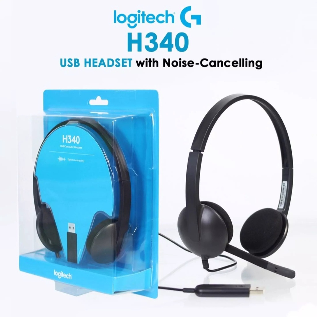 LOGITECH H340 USB Headset Ear Phone Call center หูฟัง + ไมโครโฟน ตัดเสียงรบกวน