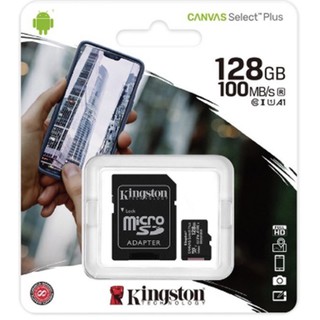 [พร้อมส่ง] Kingston Micro SD Card 128GB Class10 100mb/s รุ่น Canvas Select Plus Memory Card