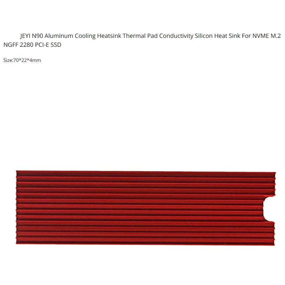 ลดราคา JEYI (RED) Aluminum M.2 NGFF Cooling Heatsink Thermal Pad Silicon Heat Sink For NVME 2280 #ค้นหาเพิ่มเติม digital to analog External Harddrive Enclosure Multiport Hub with สายโปรลิงค์USB Type-C Dual Band PCI Express Adapter ตัวรับสัญญาณ
