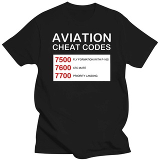 [S-5XL]เสื้อยืด พิมพ์ลาย Aviation Cheat Codes สําหรับผู้ชาย