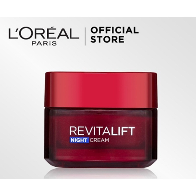 ครีมบํารุงผิวหน้า ครีมบํารุงผิวหน้า ไนท์ครีม ลอรีอัล รีไวทัลลิฟท์ ไนท์ครีม ครีมบำรุงสูตรกลางคืน 50 ม