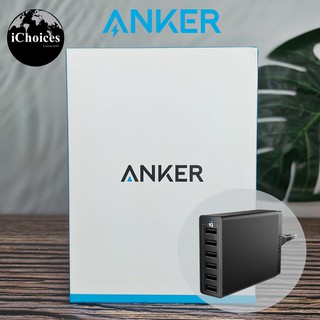 แองเคอร์ อะแดปเตอร์ ที่เสียบชาร์จ Anker® PowerPort 6 Model A2123113 USB 6 พอร์ต Desktop Charger, USB Charger