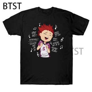 ROUNDคอลูกเรือNeckเสื้อยืดแขนสั้น พิมพ์ลายการ์ตูนอนิเมะ Haikyuu Satori Tendou สไตล์ฮาราจูกุ แฟชั่นฤดูร้อน สําหรับผู้ชาย