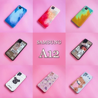 ขอบกล้องสกรีนลายการ์ตูน รุ่น Samsung A12 SamA12 เคสซัมซุง SamsungA12 เคสซัมซุงA12