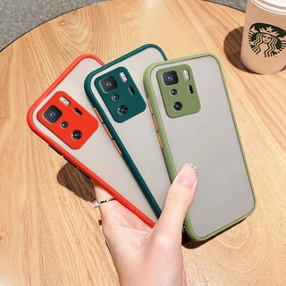 เคสขอบสี เคส เคสใสแบบด้าน Xiaomi Poco F5 X5 Pro M5s M4 5G กันกระแทก เลนส์กล้องถ่ายรูปฝาครอบป้องกันเต็มรูปแบบ shell