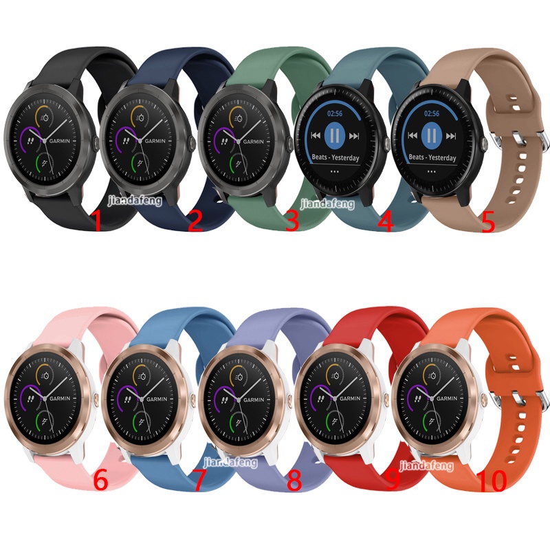สายนาฬิกาข้อมือซิลิโคน สําหรับ Garmin Vivoactive 5 3 Music Trainer