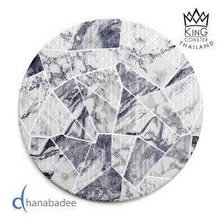 King Coaster จานรองแก้วดูดน้ำ MARBLE-04 (D10047) เซรามิก ธนบดีเซรามิค