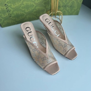 รองเท้า Gu cci Women’s GG  Pump heel 5Cm 💛 งานสุด รุ่นใหม่สวยมาก ไม่สบายสุดเลยรุ่นนี้เชียร์สุดใจ