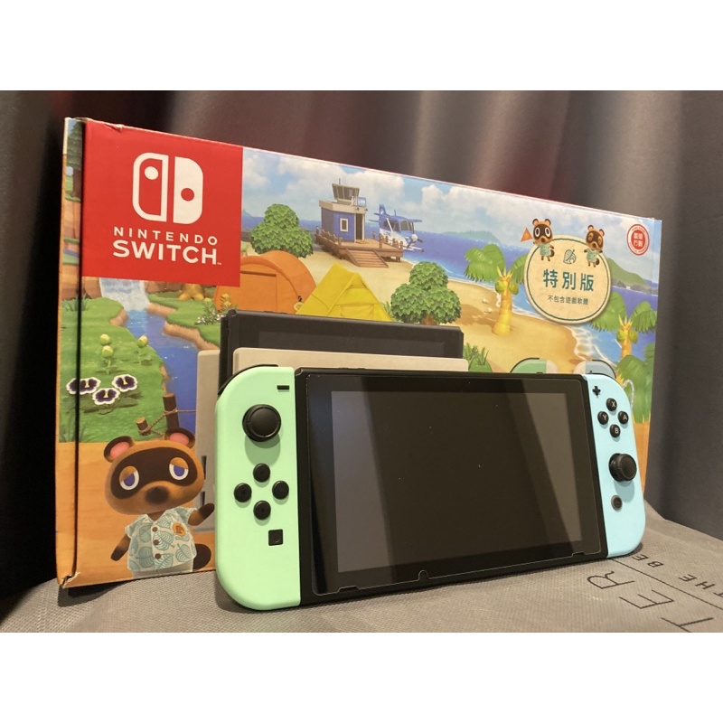 (มือ 2) : เครื่อง Nintendo Switch V.2 ลาย Limited Animal Crossing มือสอง สภาพ 98%