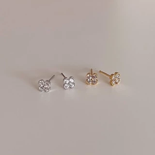 A.piece ต่างหูเงินแท้ [all silver 925] Blossom stud earrings
