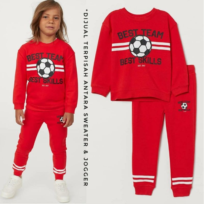 HM Jogger Sweater Red Best Team (สเวตเตอร์และจ๊อกกิ้งแยกจําหน่าย)