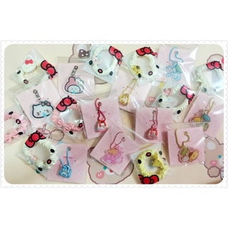 🎀พวงกุญแจซานริโอ+ที่มัดผม🎀 Sanrio Keychain+Scrunchy Set