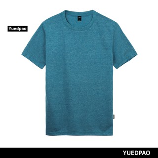 เสื้อยืดสีขาวYuedpao ยอดขาย No.1 รับประกันไม่ย้วย 2 ปี ผ้านุ่ม เสื้อยืดเปล่า เสื้อยืดสีพื้น เสื้อยืดคอกลม_สีฟ้าน้ำทะเล