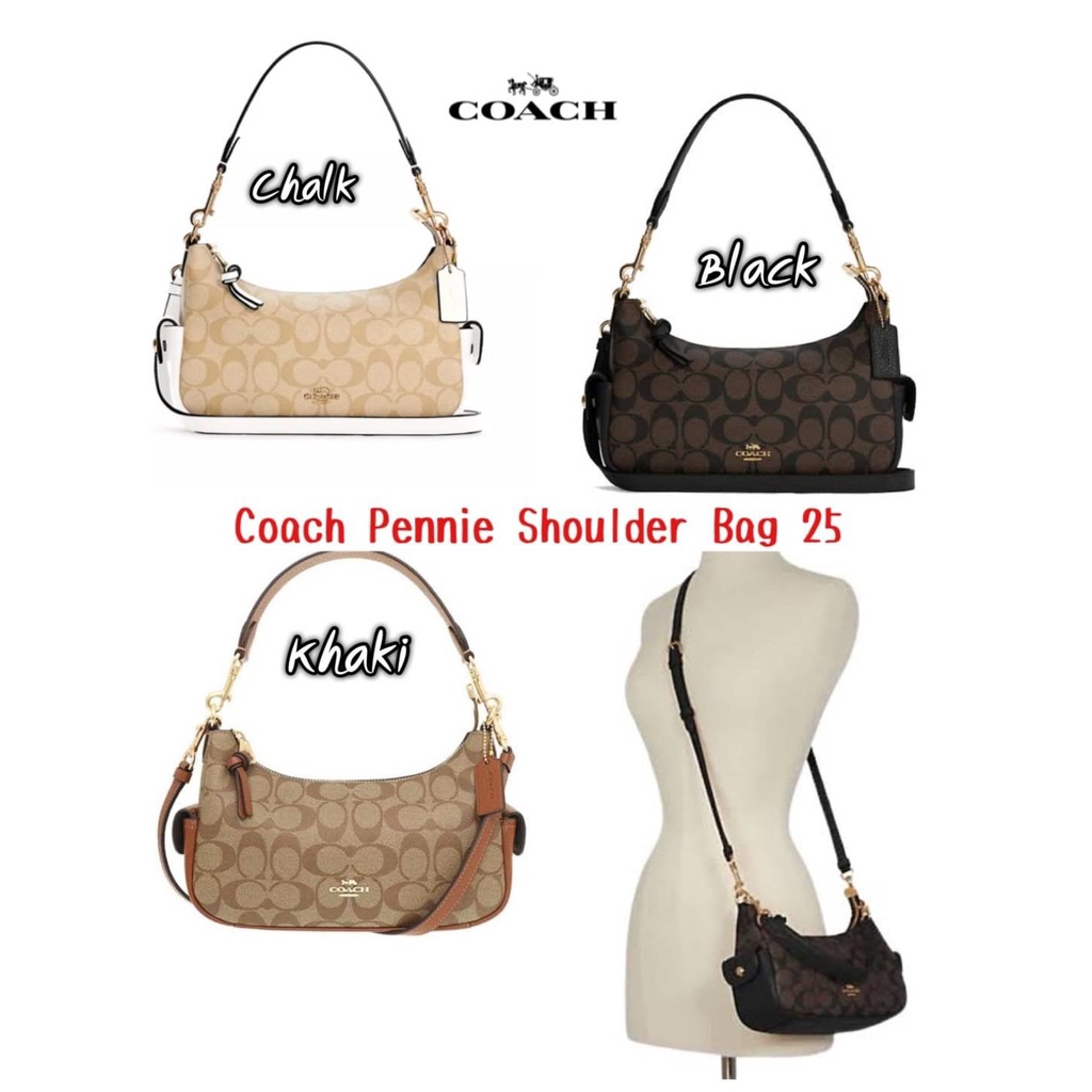 กระเป๋าสะพายผู้หญิงใบเล็ก Coach Pennie Shoulder Bag 25 แท้งาน Outlet 001