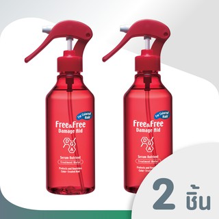 Free &amp; Free เซรั่มบำรุงผม ฟรีแอนด์ฟรี สำหรับผมทำสี ชนิดน้ำ ขนาด 210 มล. 2 ขวด