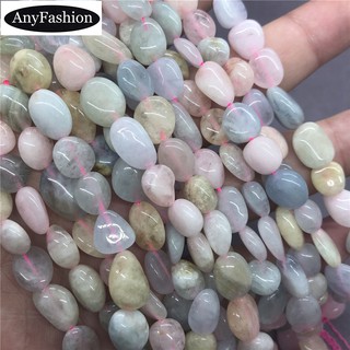 Morganite ลูกปัดหินกรวดธรรมชาติ Diy สําหรับทําเครื่องประดับ