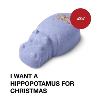 (ของใหม่) Lush I Want a Hippopotamus for Christmas Bath Bomb 90g