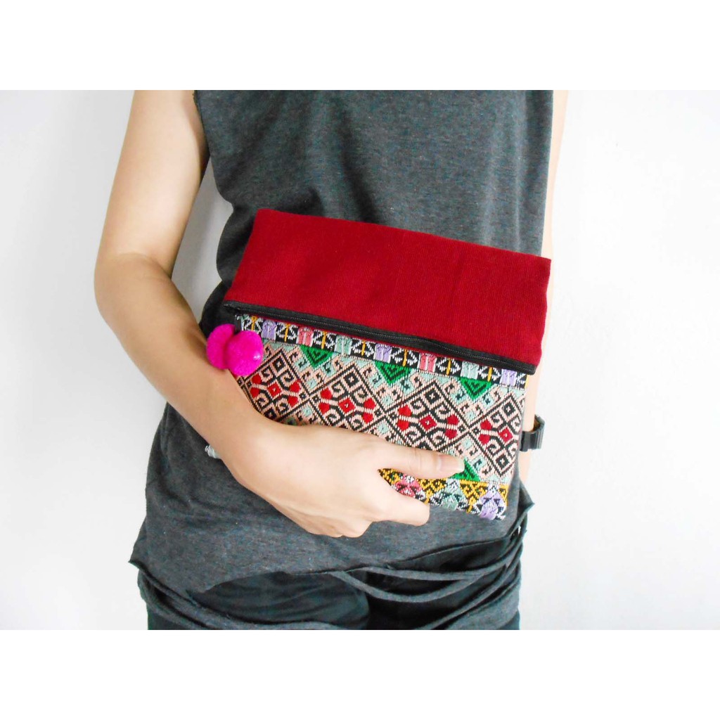 Hmong bag ถือผ้าทอลายไทย