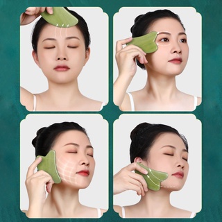 [In Stock]Natural Jade Gua Sha Massage Tool Skin Care Gouache Scraper Board Beauty Improve Facial Blood Vessels Smooth Stone Health Meridian Muscle Relaxation Face Massager