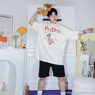 Morning QCLOTH เสื้อยืดแฟชั่น PETDAY !!! S M L