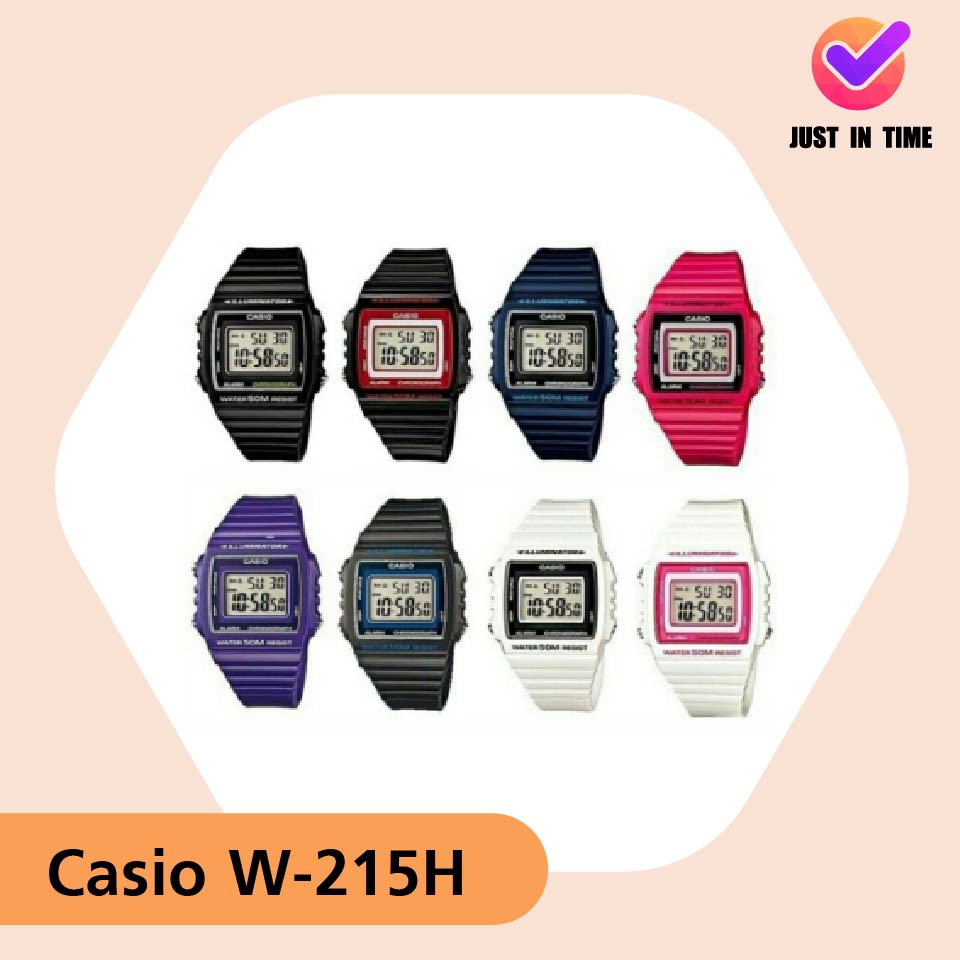นาฬิกาข้อมือ CASIO รุ่น W-215H-1A,W-215H-1A2,W-215H-2A,W-215H-4A,W-215H-6A,W-215H-7A,W-215H-7A2,W-21