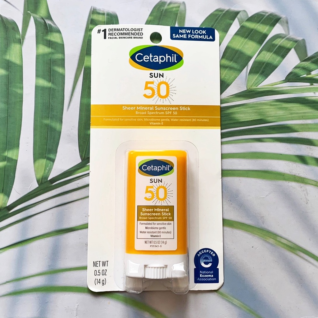 (Cetaphil®) Sheer Mineral Sunscreen Stick SPF 50 for Face & Body 14 g เซตาฟิล กันแดด แบบแท่ง