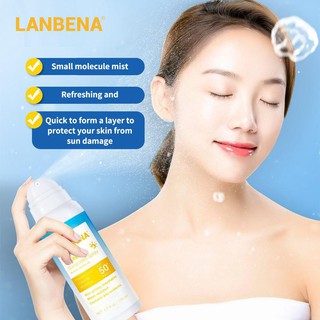 LANBENA เสปร์ยกันแดด กันน้ำ ไม่เหนียวเหนอะหนะ Sunblock SPF 50PA+++ Brightening Spray Sunscreen