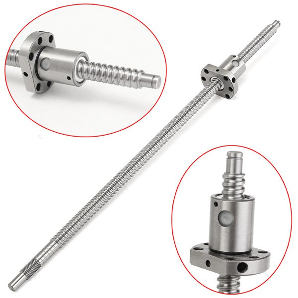 SFU1204 400mm Ball Screw กับ SFU1204 Ballnut เดี่ยวสำหรับชิ้นส่วน BK / BF10 End Machine CNC