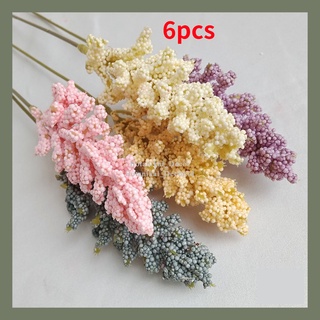 6pcs[ถูกที่สุด] ดอกไม้ประดิษฐ์ หูข้าวสาลี ดอกไม้ปลอม ของแต่งบ้าน ดอกไม้ตกแต่งบ้าน ห้องนอน ห้องทำงงาน สําหรับประดับตกแต่ง 6 ชิ้น flowers