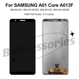 Samsung Galaxy A01 Core A013 A013F จอแสดงผล LCD Touch Digitizer-ดำ.