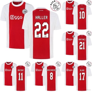 เสื้อกีฬาแขนสั้น ลายทีมชาติฟุตบอล AFC Ajax 2021-2022 ชุดเหย้า สําหรับผู้ชาย