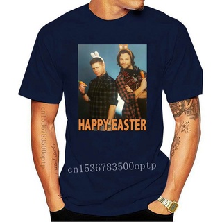 ขายดี!ขายดี เสื้อยืดลําลอง แขนสั้น พิมพ์ลาย Supernatural Dean Winchester Sam Winchester Happy Easter สําหรับผู้ชาย NHcdc