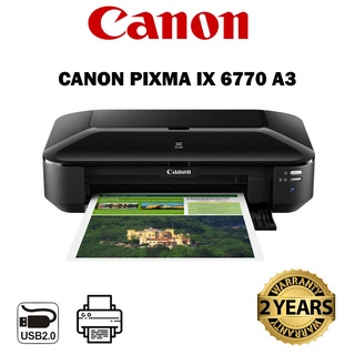 PIXMA IX6770CANON  A3ปริ้นสี โฟโต้ประกัน1ปี ความละเอียดงานพิมพ์ 9,600 x 2,400 dpi ความเร็วการพิมพ์ขาวดำ 14.5 ภาพ/นาที