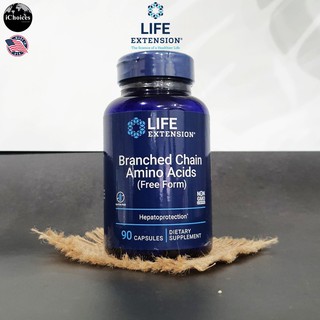 กรดอะมิโน Life Extension® Branched Chain Amino Acids 90 Capsules