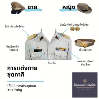 เครื่องหมายชุดกากี อบต. แยกชิ้น นายก/รอง/เลขา/ที่ปรึกษา