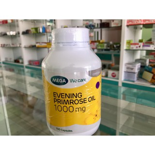 Mega Evening Primrose Oil EPO 1000mg อีฟนิ่งพริมโรส เมก้าวีแคร์ 100 เม็ด