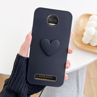 เคสโทรศัพท์มือถือ ซิลิโคนนิ่ม ลายหัวใจ สําหรับ Motorola Moto Z Z2 Z3 Z4 Force Play