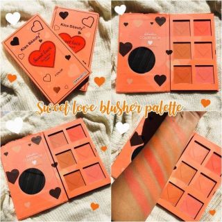 🌈🏵️Sweet love Blusher⭐ แบรนด์แท้ kiss Beauty  บลัชออน 6 สีสวย🌈