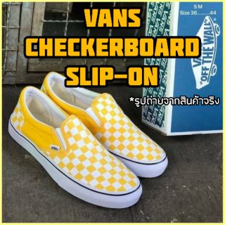 รองเท้า VANS CHECKERBOARD SLIP ON พร้อมกล่อง แวนส์สลิปออน รองเท้าผ้าใบแวน ของแท้100%(ไม่ผ่านQC)