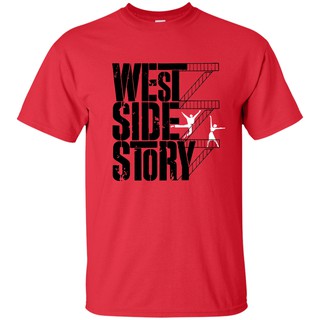 เสื้อยืดสีขาวเสื้อยืดลายกราฟฟิก west side storyS-4XL