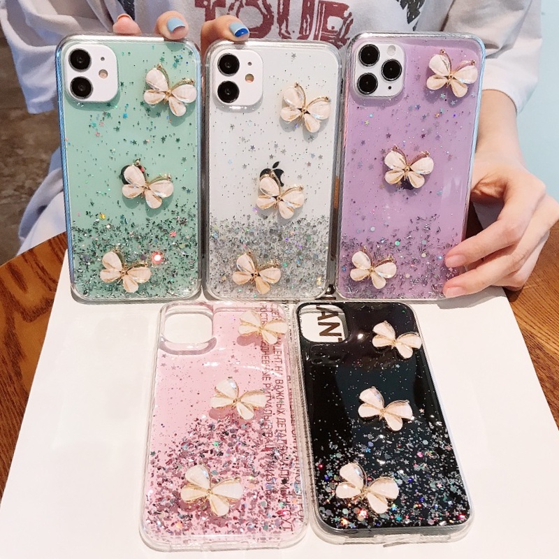 เคสผีเสื้อคริสตัลสตาร์รี่สกาย VIVO 1901 1902 1904 1906 1940 1915 1929 1920 1907 V1907 1935 1938 1723 1718 1716 1713 1850 1601 1612 เคสโทรศัพท์ซิลิโคนอ่อนนุ่มมันวาวหรูหรา