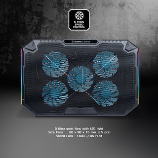 พัดลมรองโน๊ตบุ๊ค Nubwo NX-F3 RGB GAMING COOLING PAD