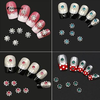 10Pcs Star Nail Art สติ๊กเกอร์ Rhinestone อัลลอยเจลยูวีเจลแต่งเล็บ DIY Decals