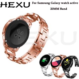 Hexu Samsung Galaxy Watch 3 4 44mm Classic 46mm Active 1 2 40mm 41mm 44mm Stainless Steel Strap 20mm 22mm Replacement Gear S2 GT 42mm Wristband