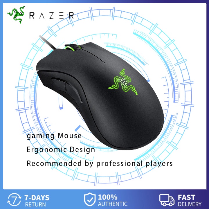 🔥พร้อมส่ง🔥ของแท้ Razer Deathadder Essential สีดำ/ขาวเมาส์มาโครเมาส์เกมมิ่งเมาส์เกมมิ่ง Gaming Mouse6