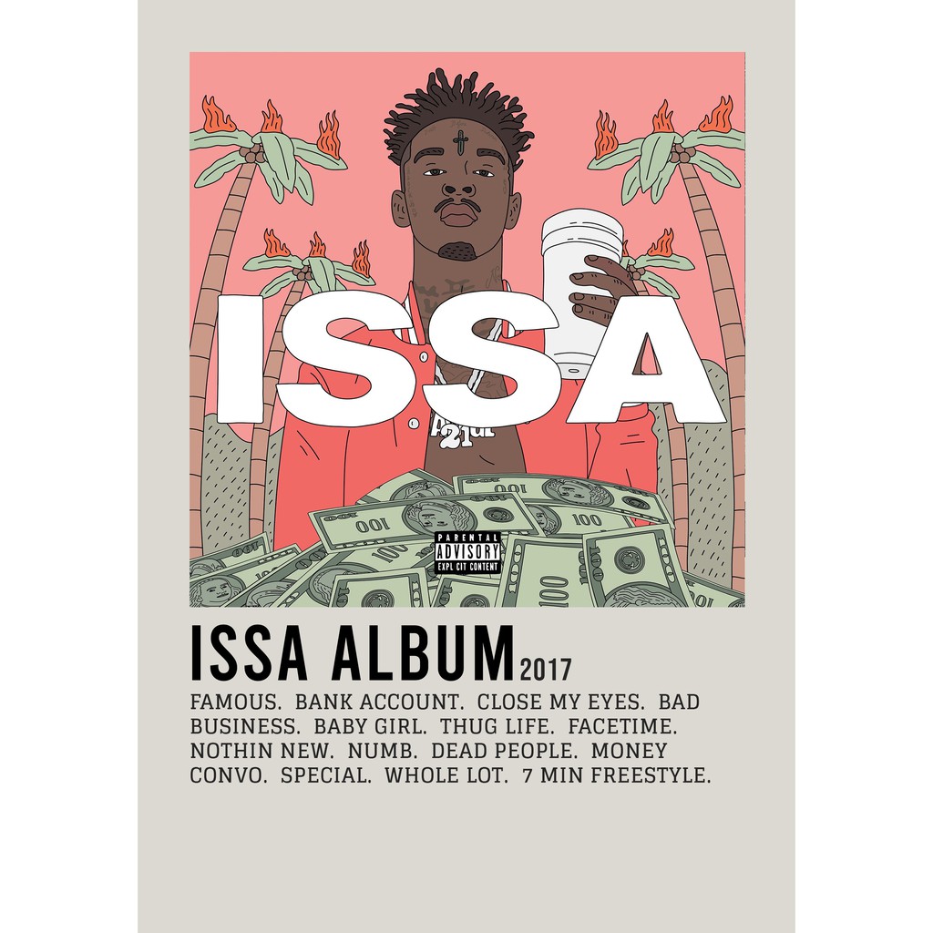 โปสเตอร์ปกอัลบั้ม Issa อัลบั้มโดย 21 Savage