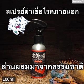 Knowing Parasite Repel Spray สเปรย์สำหรับฆ่าเชื้อโรคภายนอก ใช้สำหรับเต่าบก กิ้งก่า อีกัวน่า งู และสัตว์เลื้อยคลานอื่นๆ