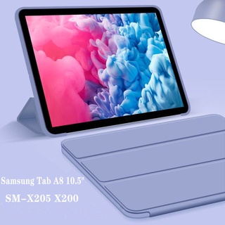 Samsung Galaxy Tab A8 10.5 นิ้ว (2021) SM-X200 SM-X205 เคสแม่เหล็ก ขาตั้ง ฝาครอบแท็บเล็ต บาง สมาร์ท เคส นิ่ม เคสด้านหลัง