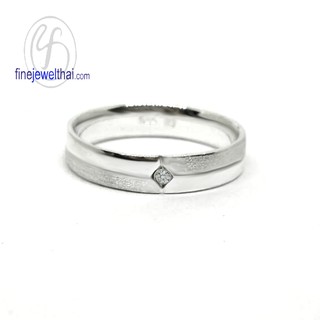 Finejewelthai แหวนเพชร-เพชร-แหวนหมั้น-แหวนแต่งงาน-Diamond CZ-Wedding Ring-Silver-White Gold - R3066cz